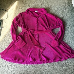 Le Lis Fuchsia Pleated Fabric